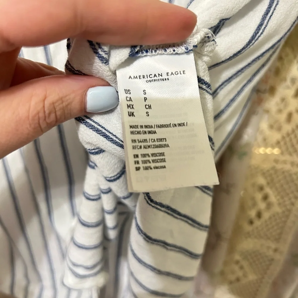 American Eagle Striped Button Up Shirt | Small - Picture 4 of 5